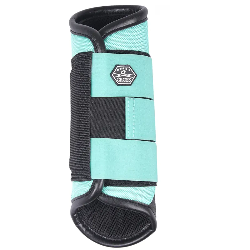 QHP Eventing boots hind leg technical - Mint Green